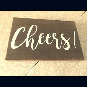 Cheers Wooden Sign